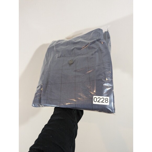 J. Crew Pants Men Sz 34 Navy Plaid Ludlow Slim Fit Straight Leg Chino Trousers - Picture 11 of 11